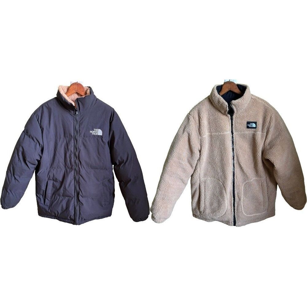 The North Face Be Better Reversible Jacket Women's XL Logo Fleece Batting